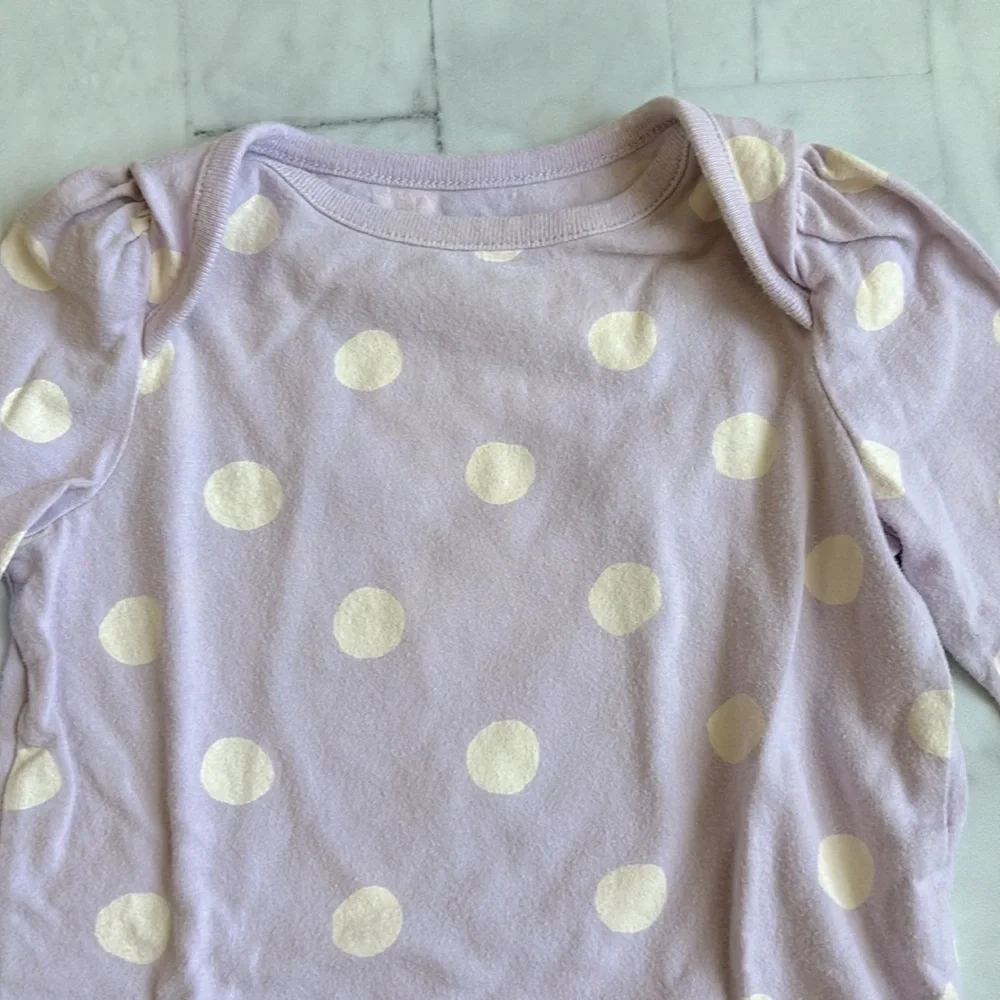Baby Gap Pastel Purple Polka Dotted Cotton Bodysuit